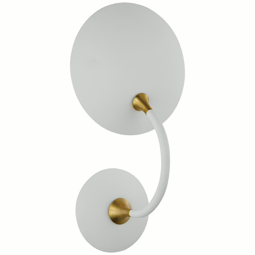 Visual Comfort Signature Collection Thomas OBrien Keira Sconce in White by Visual Comfort Signature TOB2780WHT/HAB