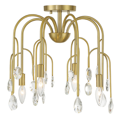 Anholt 4-Light Convertible Semi-Flush in Noble Brass by Savoy House