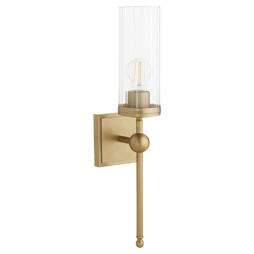 Lee Boulevard Aged Brass Sconce by Quorum Lighting
