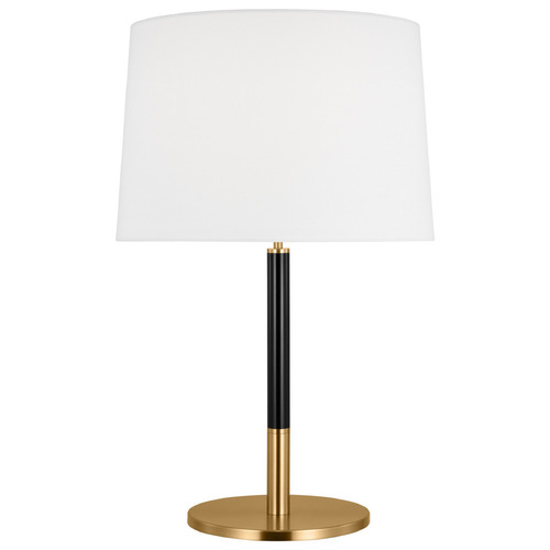 Monroe Medium Table Lamp in Burnished Brass & Gloss Black by VC Studio
