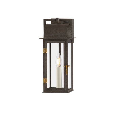 Troy Lighting Troy Lighting Bohen French Iron & Patina Brass LED Outdoor Wall Light B2215-FRN/PBR