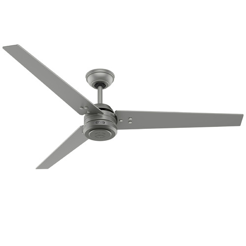 Hunter Fan Company Cassius Matte Silver Ceiling Fan Without Light