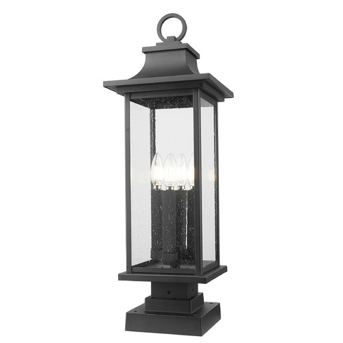 Z-Lite Tiberius Black Pier Mount Light