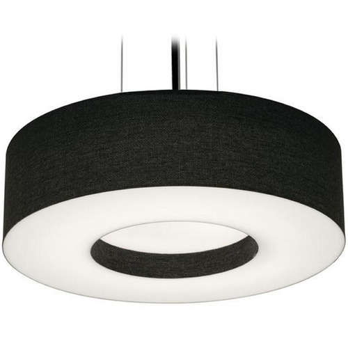 AFX Lighting Afx Lighting Montclair Black LED Pendant Light with Drum Shade MCP1214LAJUDBK-BK