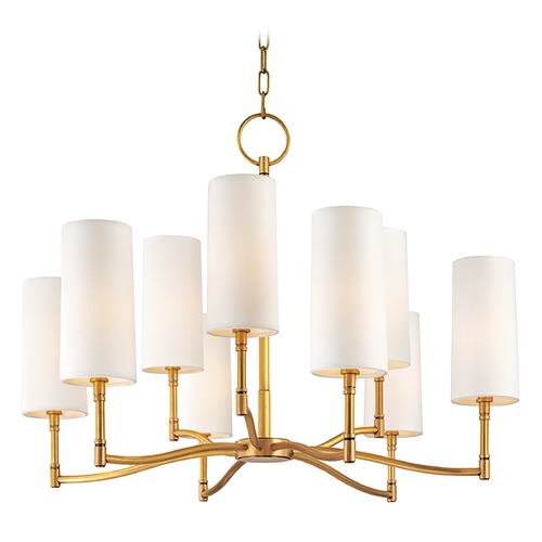 Dillon 9-Light Chandelier in Aged Brass by Hudson Valley Lighting