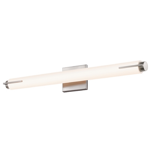 Sonneman Lighting Tubo Satin Nickel LED Bathroom Light by Sonneman Lighting 2431.13-ST