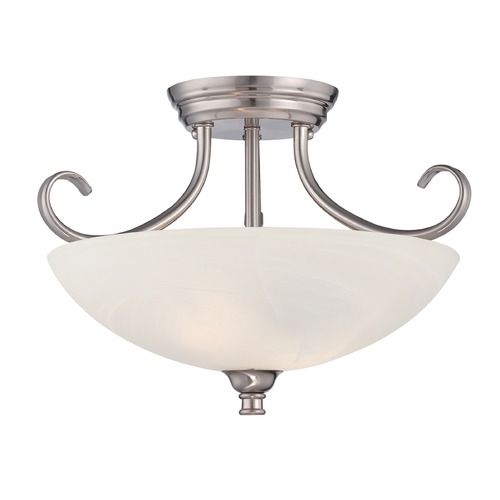 Designers Fountain Lighting Designers Fountain Kendall Satin Platinum Semi-Flushmount Light 85111-SP