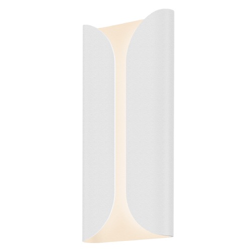 Folds Textured White LED Outdoor Wall Light by Sonneman Lighting