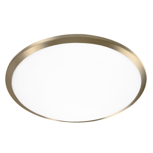 Modern Brushed Gold LED Flush Mount with White Shade by Kuzco Lighting