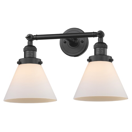 Large Cone Matte Black Bathroom Light by Innovations Lighting