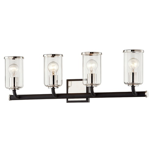 Troy Lighting Aeon 28-Inch Carbide Black & Polished Nickel Bathroom Light by Troy Lighting B7684