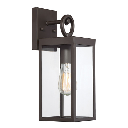 10-Inch Outdoor Wall Lantern in Oil Rubbed Bronze by Meridian