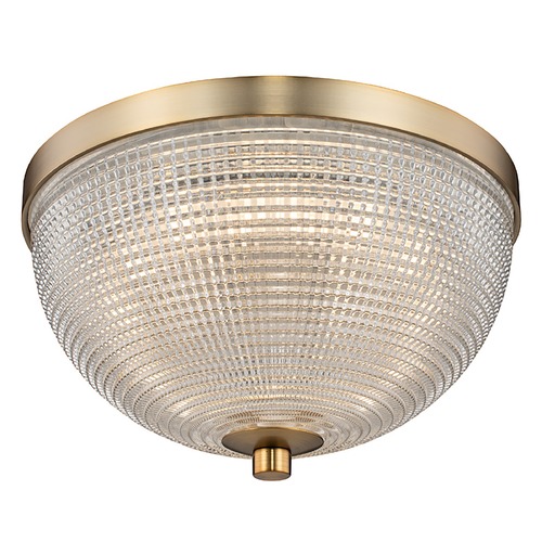 Portland 10-Inch LED Flush Mount in Winter Brass by Kalco Lighting