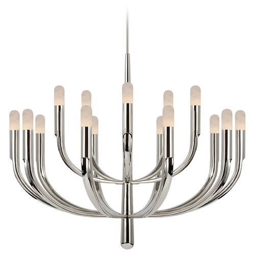 Visual Comfort Signature Collection Kelly Wearstler Verso Grande Chandelier in Nickel by Visual Comfort Signature KW5748PNALB