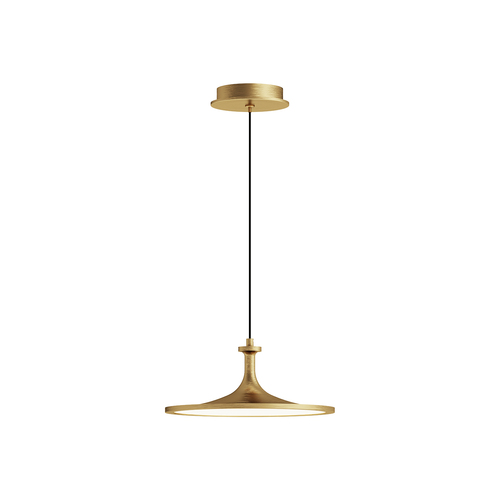 Alora Lighting Issa Brushed Gold LED Pendant Light with Coolie Shade