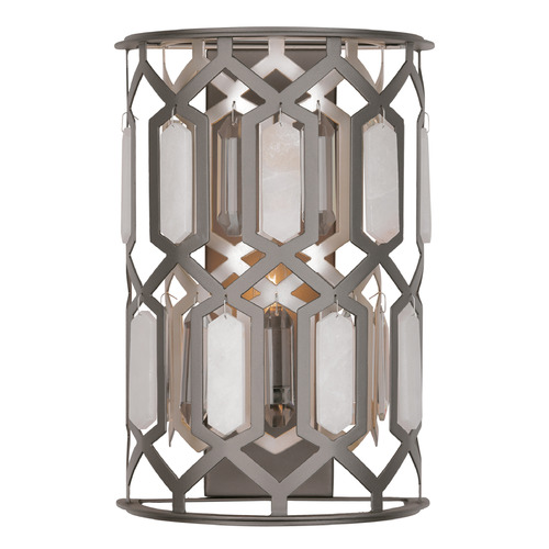 Hexly 16-Inch Wall Sconce in Bronze & Silver by Minka Lavery