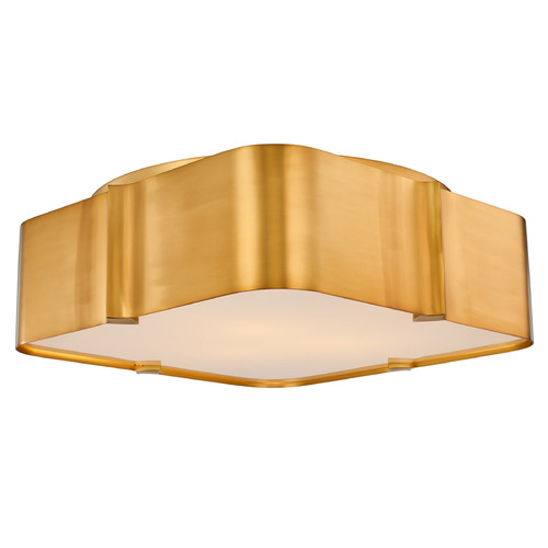 Kalco Lighting Lotus Winter Brass Flushmount Light