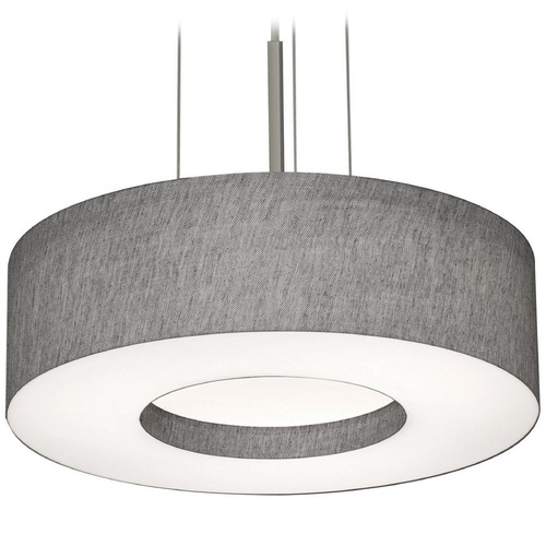 Afx Lighting Montclair Satin Nickel LED Pendant Light with Drum Shade