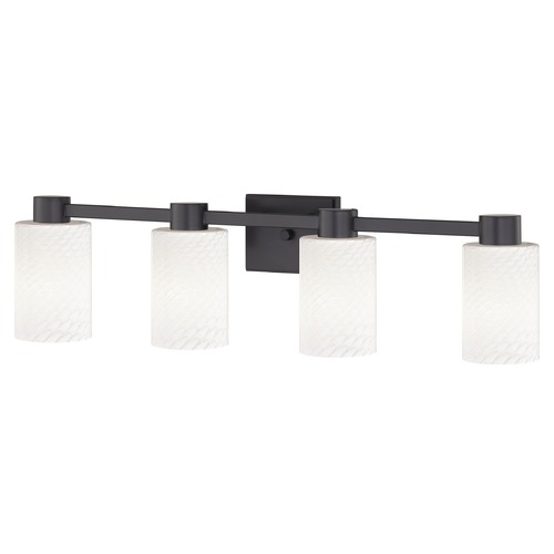 Design Classics Lighting Design Classics Vashon Matte Black Bathroom Light 2104-07 GL1020C