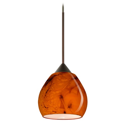 Besa Lighting Besa Lighting Tay Bronze Mini-Pendant Light 1XT-5605HB-BR