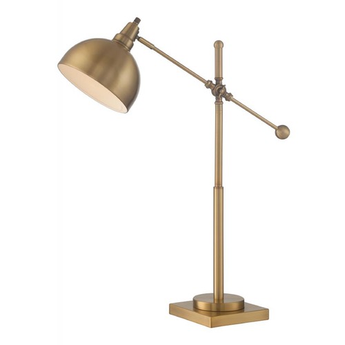 Cupola Brushed Brass Swing Arm Lamp by Lite Source Lighting