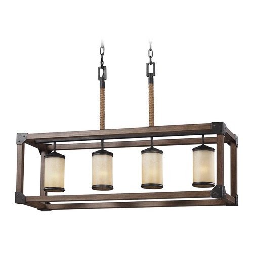 Dunning Linear Light in Stardust & Cerused Oak by Generation Lighting