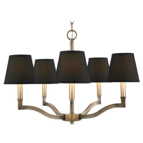 Golden Lighting Waverly 25-Inch Chandelier in Aged Brass by Golden Lighting 3500-5 AB-GRM