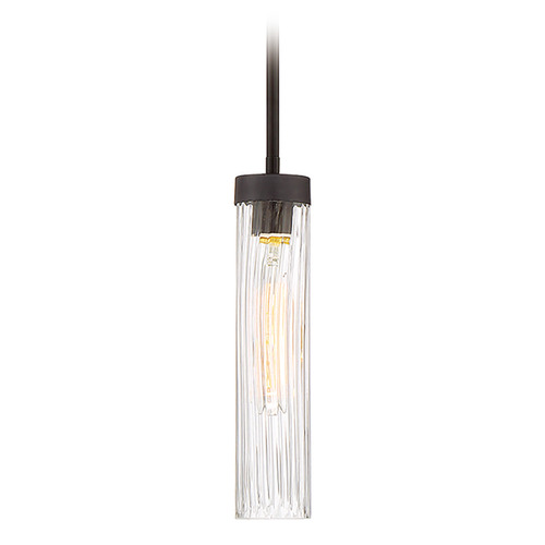 Designers Fountain Braden Iron Graphite Mini-Pendant Light with Cylindrical Shade