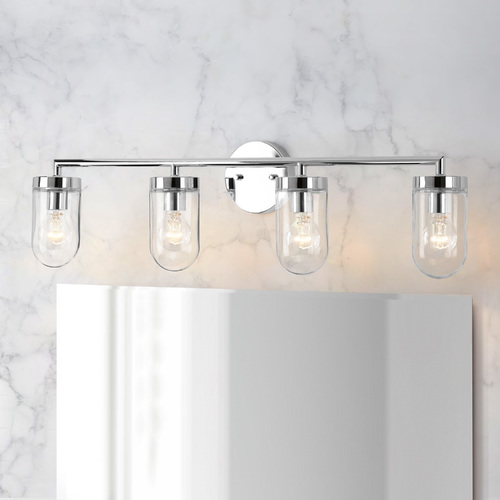 Signal Polished Chrome 4-Light Bathroom Light by Progress Lighting