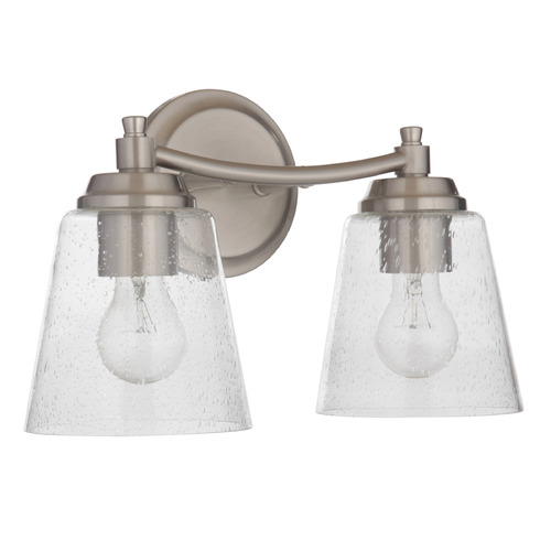 Tyler Brushed Polished Nickel Bathroom Light by Craftmade Lighting