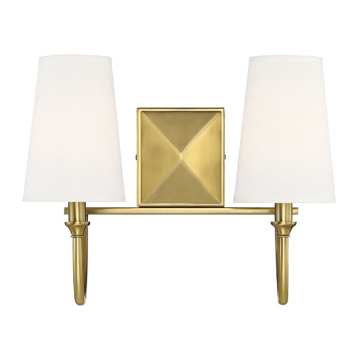Cameron 15-Inch Warm Brass Bathroom Light by Savoy House