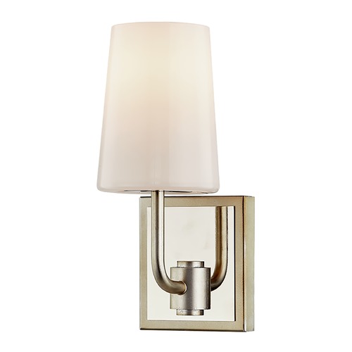 Simone Silver Leaf Polished Nickel Sconce by Troy Lighting