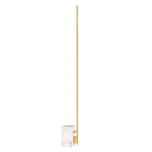 Klee 70-Inch LED Floor Lamp in Natural Brass by Visual Comfort Modern