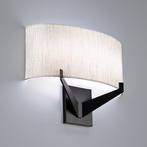 Fitzgerald 16-Inch LED Wall Sconce in Black 3CCT 3000K by WAC Lighting