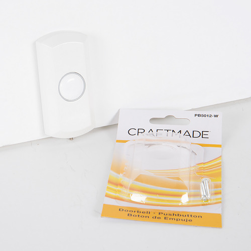 Push Button White LED Doorbell Button by Craftmade Lighting