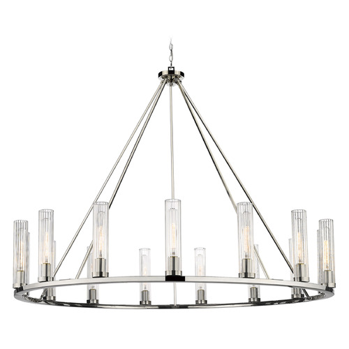 Beau Polished Nickel Chandelier by Z-Lite