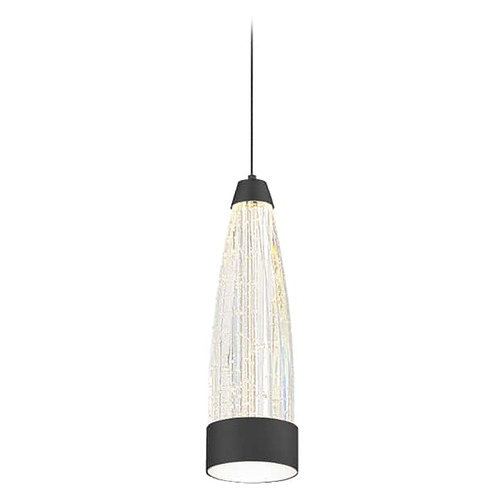 Modern Forms by WAC Lighting Mystic Black LED Mini Pendant with Conical Shade by Modern Forms PD-11912-BK