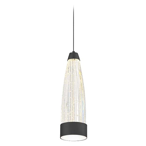 Mystic Black LED Mini Pendant with Conical Shade by Modern Forms