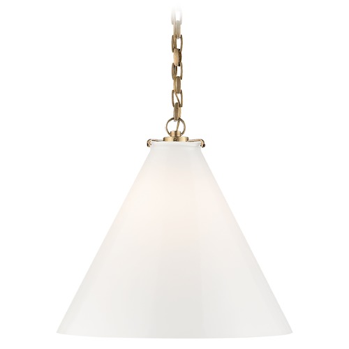 Thomas OBrien Katie Conical Pendant in Brass by Visual Comfort Signature