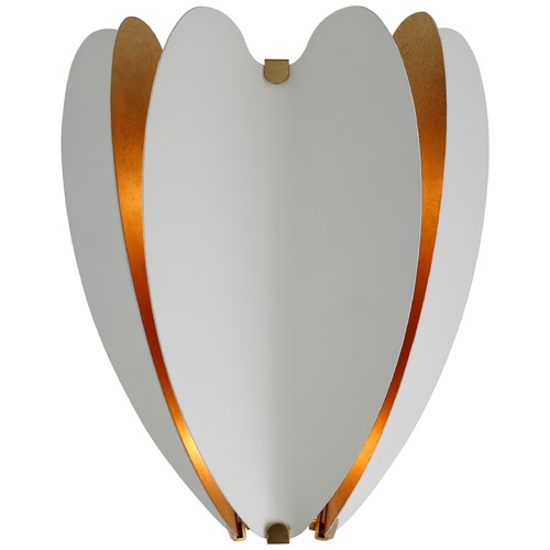 Visual Comfort Signature Collection Kate Spade New York Danes Sconce in White & Gild by Visual Comfort Signature KS2130WHTG