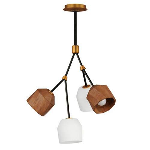 Maxim Lighting Akimbo 4-Light LED Pendant in Bronze & Brass by Maxim Lighting 28274DBZAB