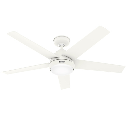 Hunter Fan Company Skyflow Matte White LED Ceiling Fan with Light