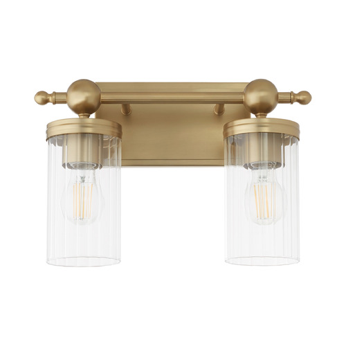Quorum Lighting Lee Boulevard Aged Brass Bathroom Light by Quorum Lighting 560-2-80
