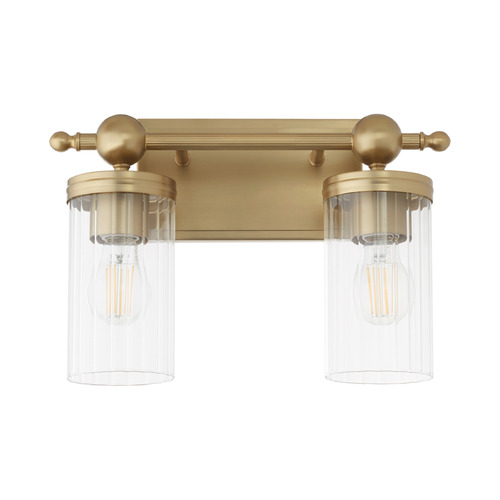 Lee Boulevard Aged Brass Bathroom Light by Quorum Lighting