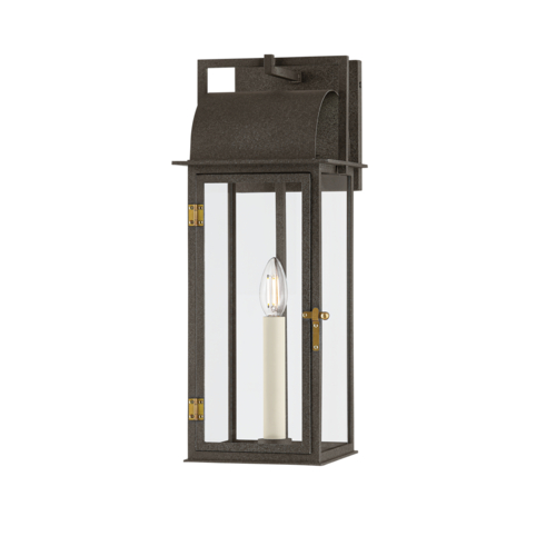 Troy Lighting Troy Lighting Bohen French Iron & Patina Brass LED Outdoor Wall Light B2219-FRN/PBR