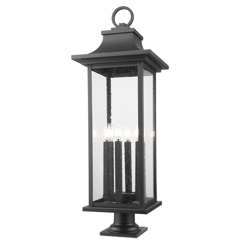 Z-Lite Tiberius Black Pier Mount Light