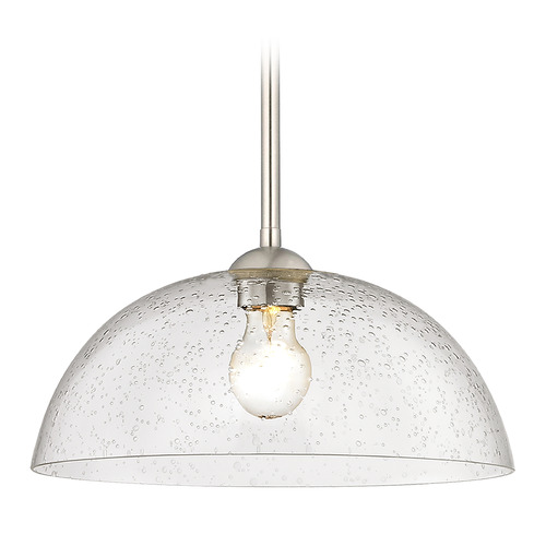 Design Classics Lighting Gala Fuse Pendant in Satin Nickel with Dome Glass by Design Classics 581-09 G1785-CS