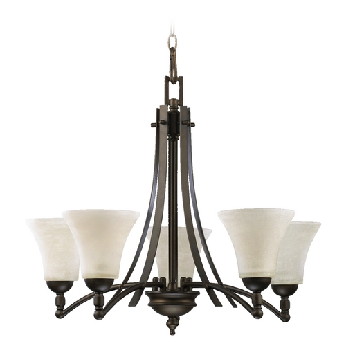 Quorum Lighting Aspen Oiled Bronze Chandelier by Quorum Lighting 6177-5-86