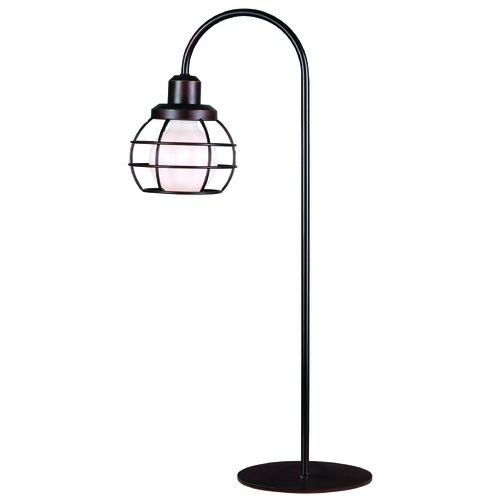 Kenroy Home Lighting Kenroy Home Caged Oil Rubbed Bronze Table Lamp with Globe Shade 32702ORB