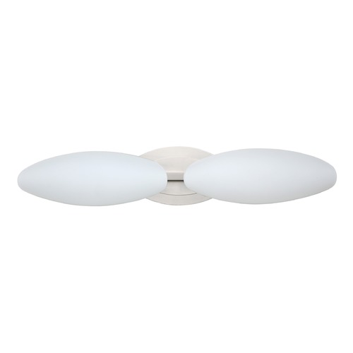 Besa Lighting Besa Lighting Aero Satin Nickel LED Bathroom Light 2WM-272707-LED-SN